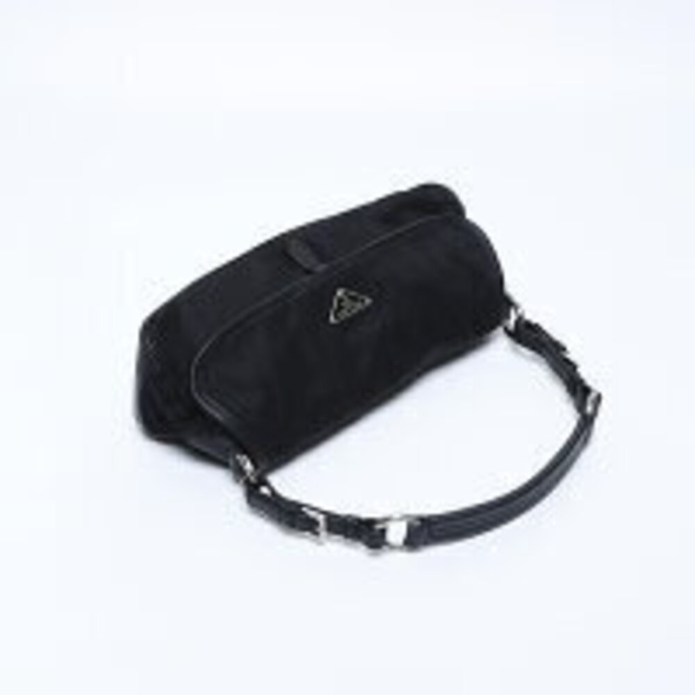 Prada Triangle One Shoulder Hobo Bag Black - Picture 10 of 13